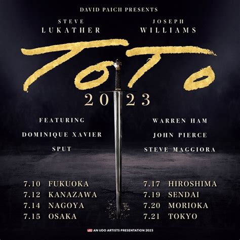 TOTO（トト）、7月に4年ぶりのジャパン・ツアー開 .